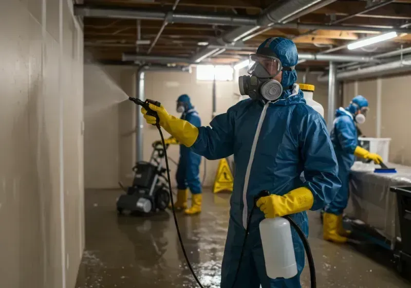 Basement Sanitization and Antimicrobial Treatment process in Chattahoochee County, GA