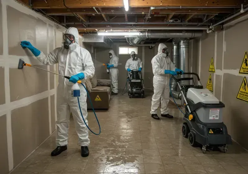 Basement Moisture Removal and Structural Drying process in Chattahoochee County, GA